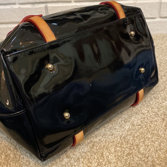 Dooney and Bourke, black patent satchel. - Picture 16 of 17